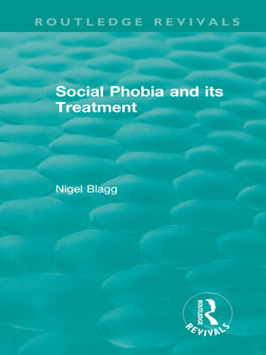 cover image of School Phobia and its Treatment (1987)